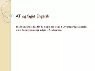 at og faget engelsk