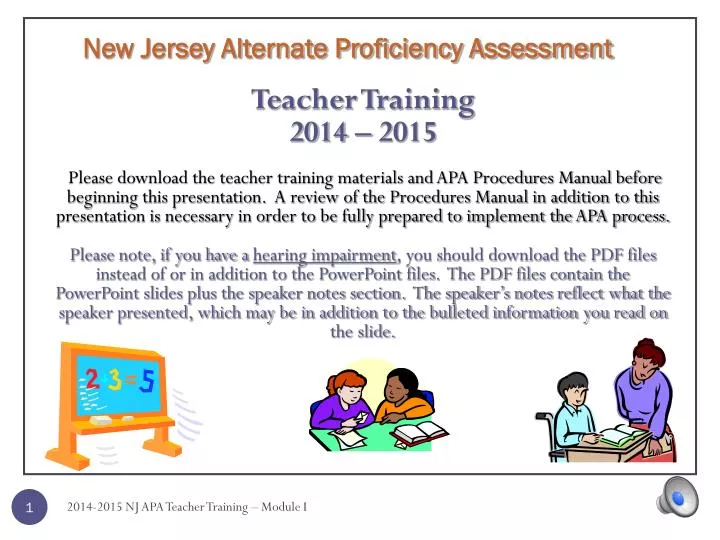 new jersey alternate proficiency assessment