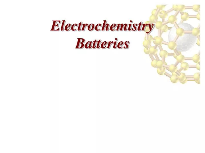 electrochemistry batteries
