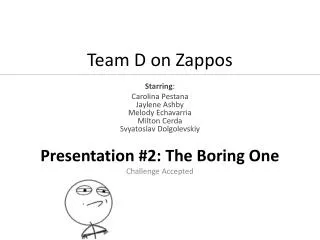 Team D on Zappos