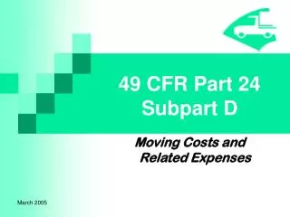 49 CFR Part 24 Subpart D