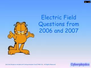 Electric Field Questions from 2006 and 2007