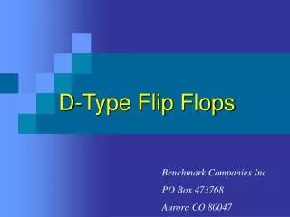 D-Type Flip Flops