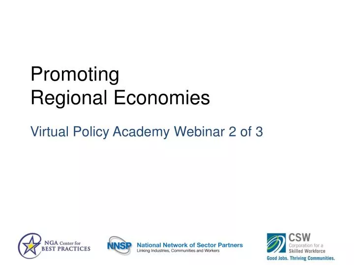 promoting regional economies virtual policy academy webinar 2 of 3