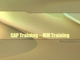 SAP Training – MM Training