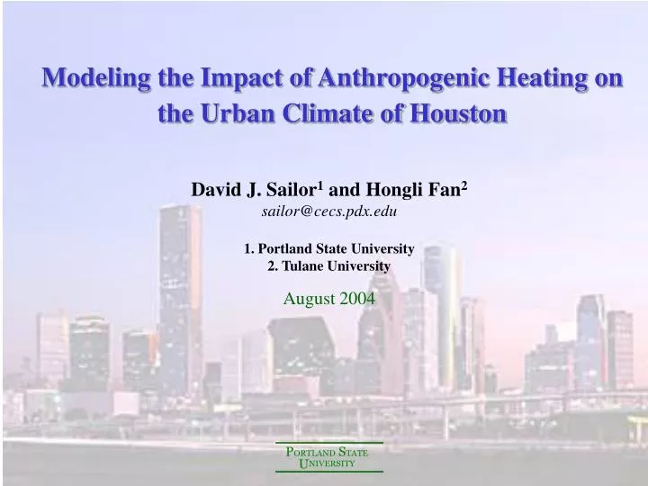 modeling the impact of anthropogenic heating on the urban climate of houston