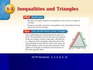 NCTM Standards: 2, 3, 6, 8, 9, 10