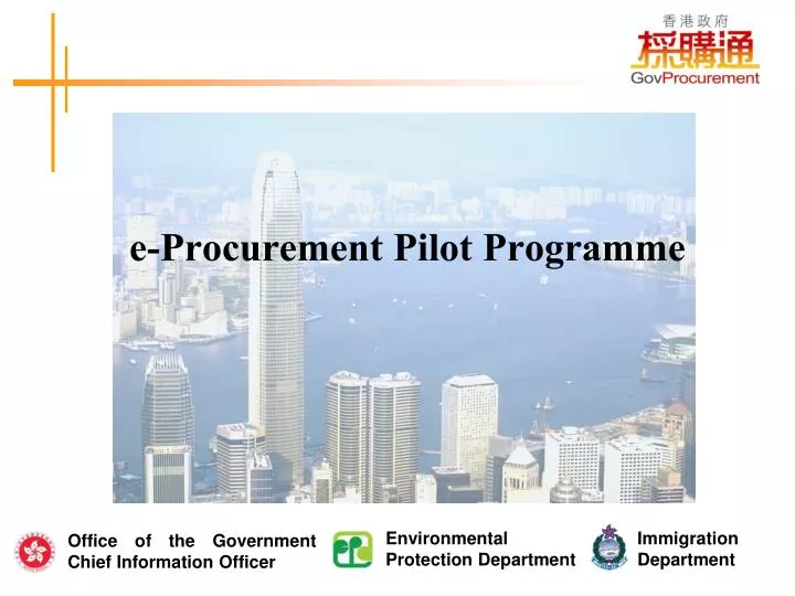 e procurement pilot programme