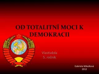 od totalitn moci k demokracii
