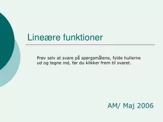 line re funktioner