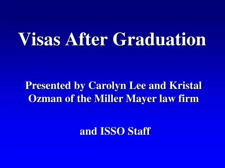 visas after graduation