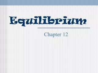 equilibrium