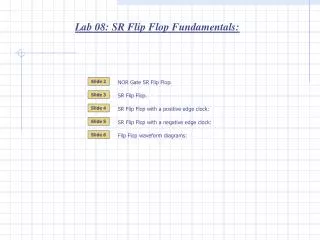 Lab 08: SR Flip Flop Fundamentals: