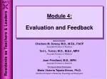 Module 4: Evaluation and Feedback - slide 1