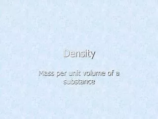 Density