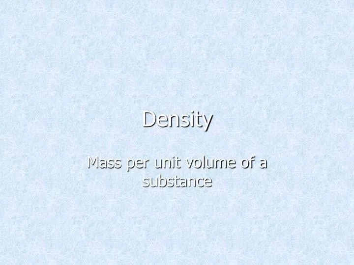 density