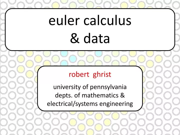 euler calculus data