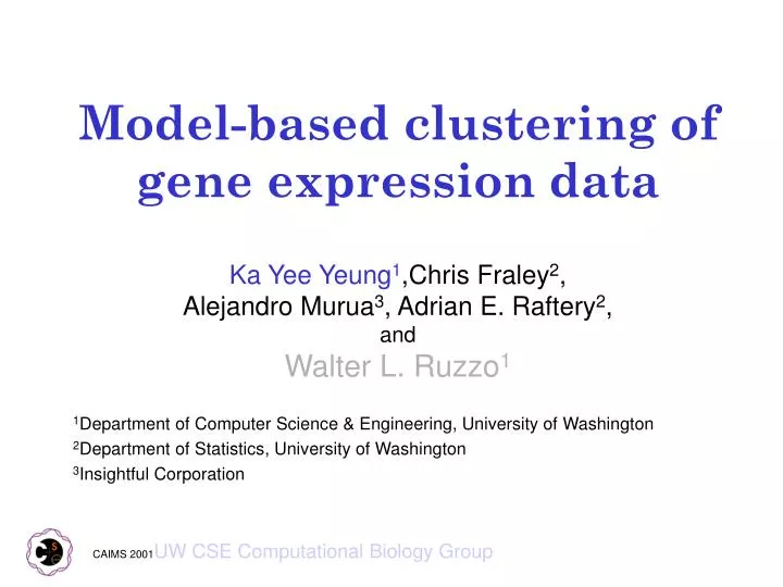 model based clustering of gene expression data