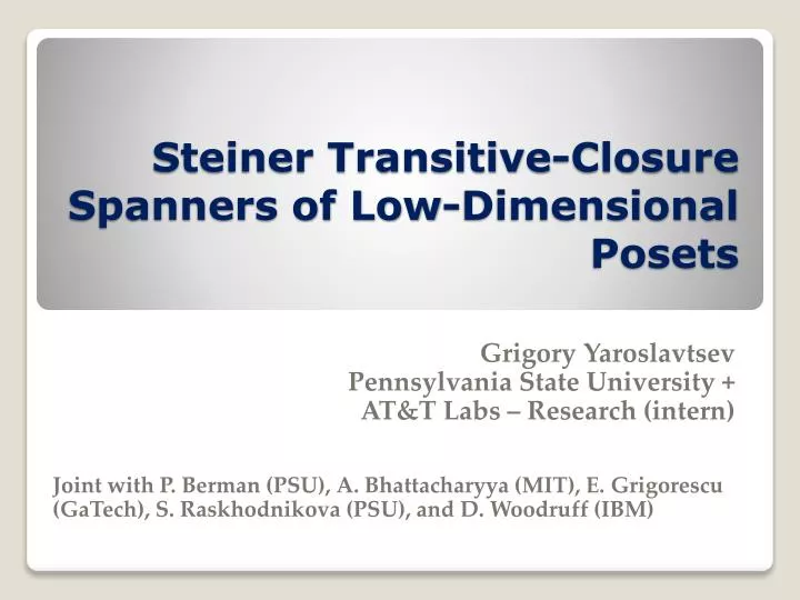 steiner transitive closure spanners of low dimensional posets