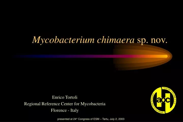 mycobacterium chimaera sp nov