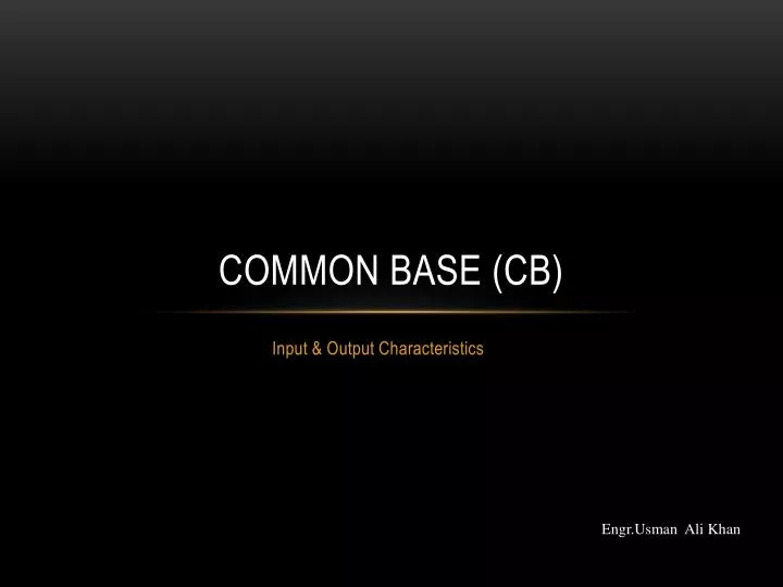 common base cb