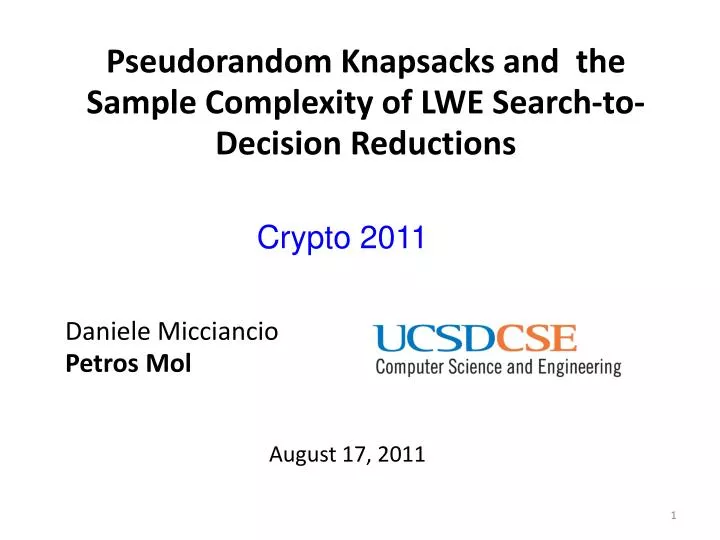 pseudorandom knapsacks and the sample complexity of lwe search to decision reductions
