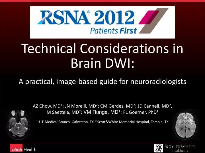 technical considerations in brain dwi