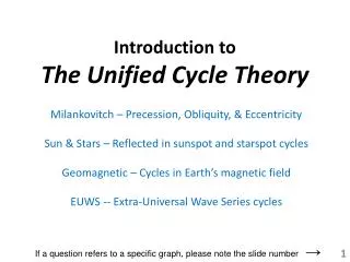 Introduction to The Unified Cycle Theory