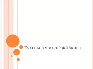 evaluace v mate sk kole