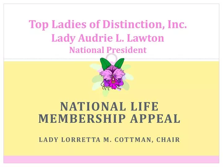 top ladies of distinction inc lady audrie l lawton national president