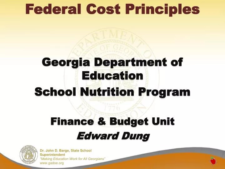 federal cost principles
