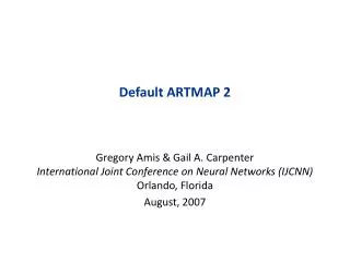 Default ARTMAP 2