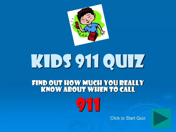 kids 911 quiz