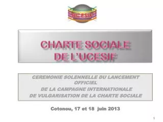 charte sociale de l ucesif