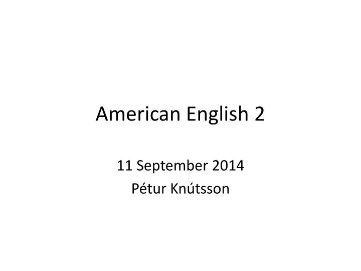 american english 2