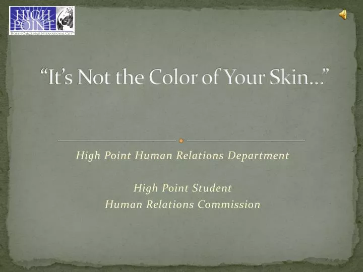 it s not the color of your skin