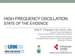High-Frequency Oscillation: State of The Evidence