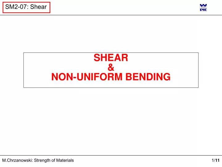 shear non uniform bending