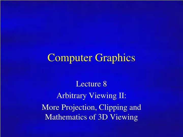 computer graphics