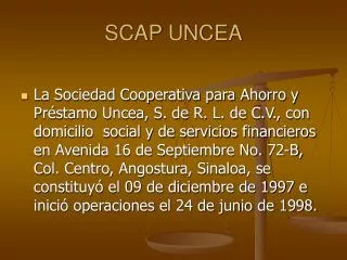 scap uncea