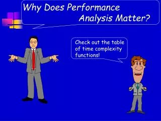 Why Does Performance Analysis Matter?