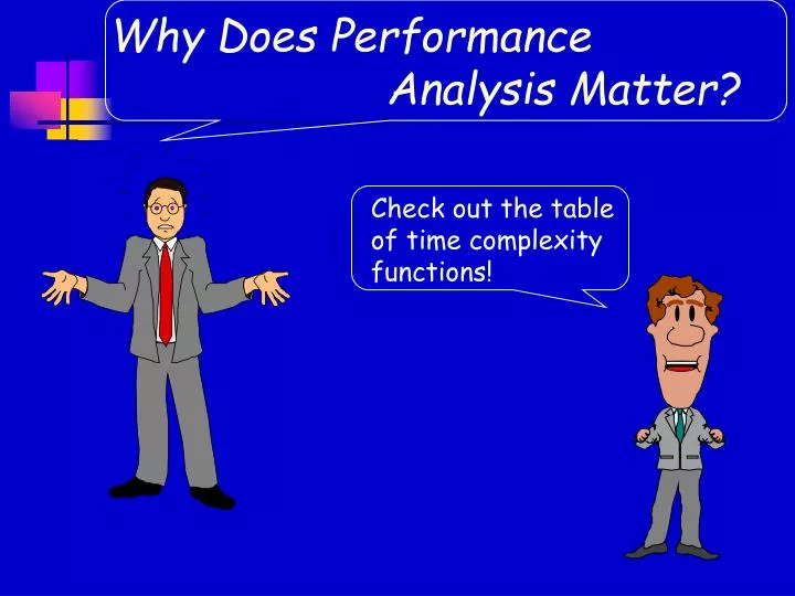 why does performance analysis matter