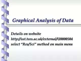 Graphical Analysis of Data