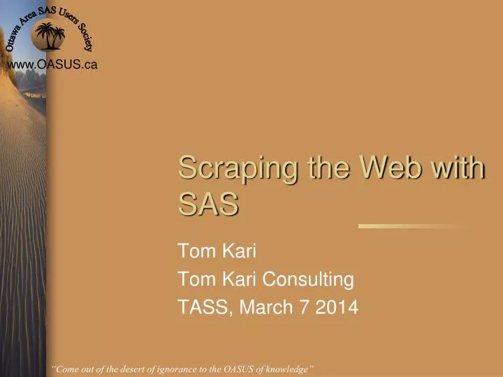 scraping the web with sas