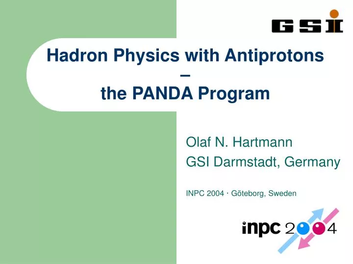 hadron physics with antiprotons the panda program