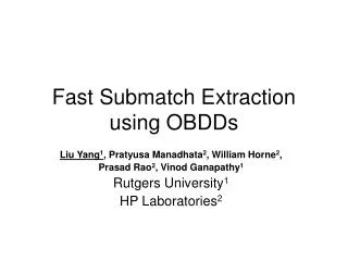 Fast Submatch Extraction using OBDDs