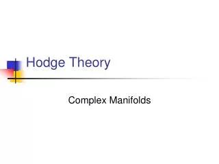 Hodge Theory