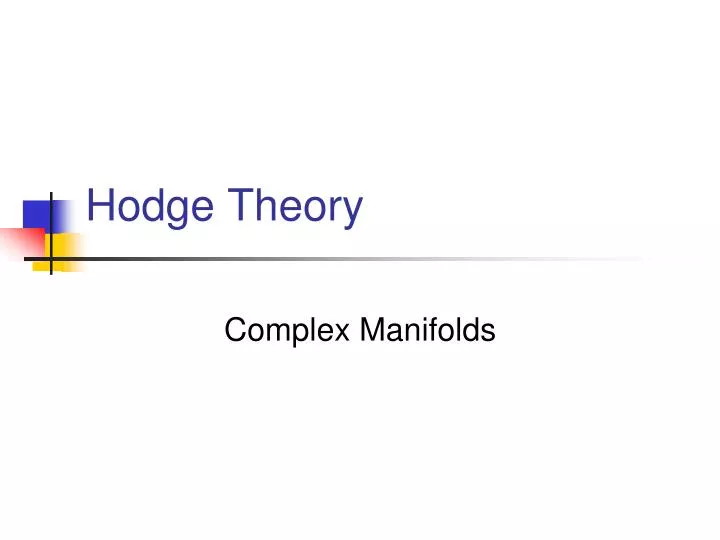 hodge theory