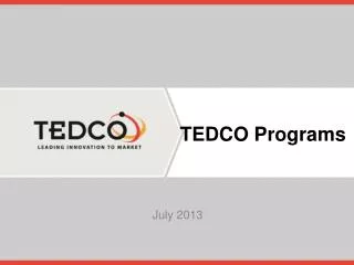 TEDCO Programs