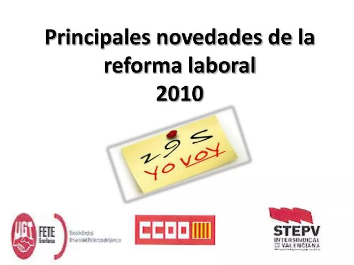 principales novedades de la reforma laboral 2010